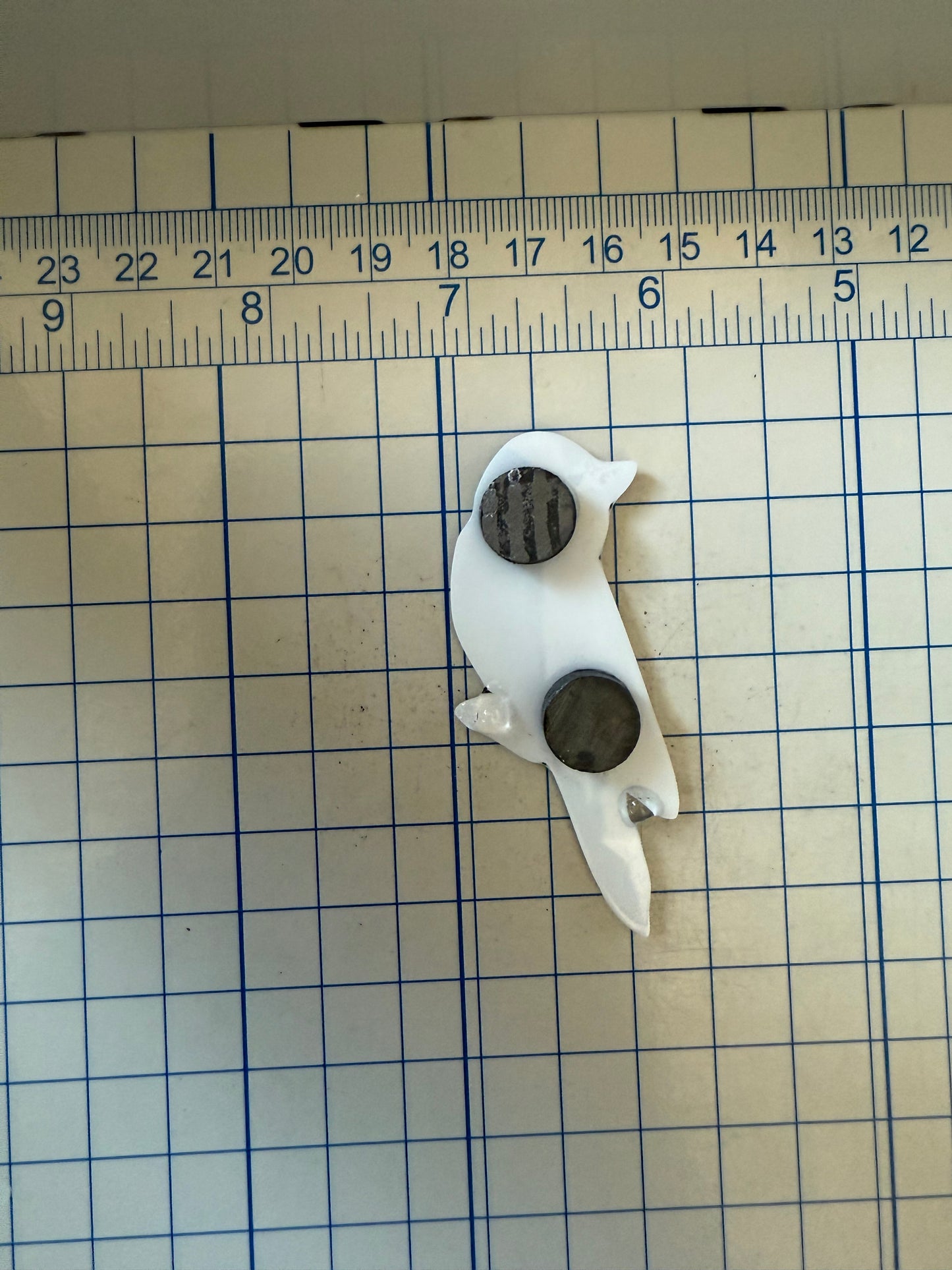 Handcrafted Grey Cockatiel Magnet