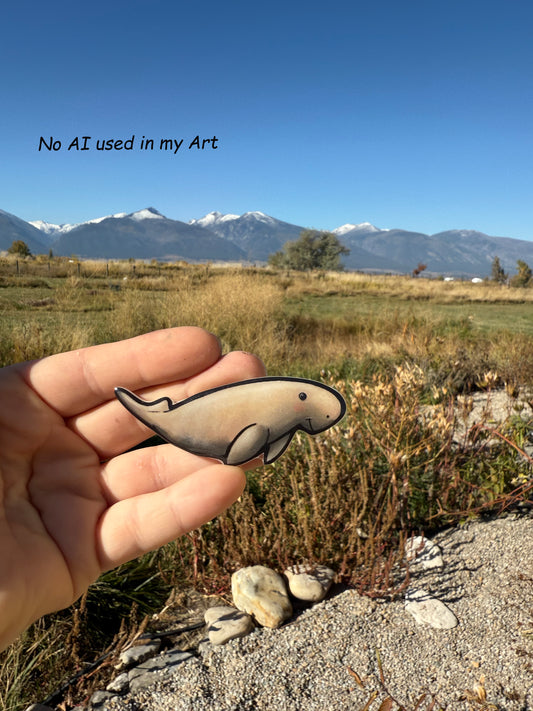 Handcrafted Dugong Magnet